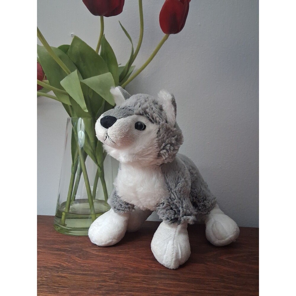 Webkinz Grey Wolf HM358 Retired Very Rare HTF Ganz Stuffed Animal Plush NO CODE